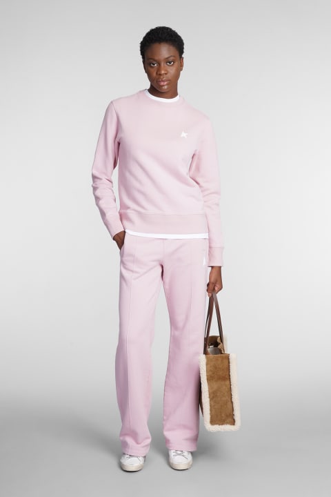 Athena Sweatshirt In Rose-pink Cotton