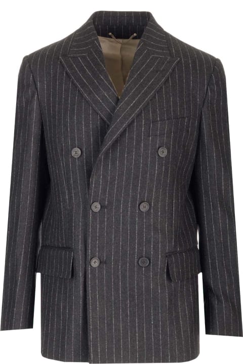 Golden Goose Coats & Jackets for Men Golden Goose Flannel Pinstripe Blazer