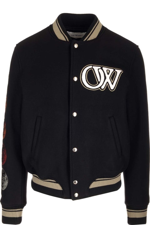 Sale for Men Off-White Varsity Jacket With Moon Phase