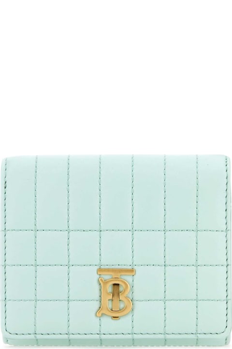 ウィメンズ新着アイテム Burberry Pastel Light-blue Nappa Leather Small Lola Wallet