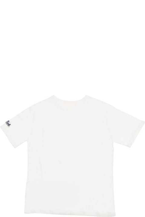 Topwear for Boys MC2 Saint Barth 'alex' White T-shirt With A Patch Pocket In Jersey Boy