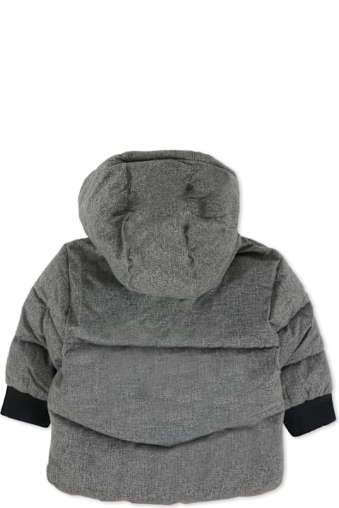 Homeware Hugo Boss Grey Down Jacket For Baby Boy With Logo