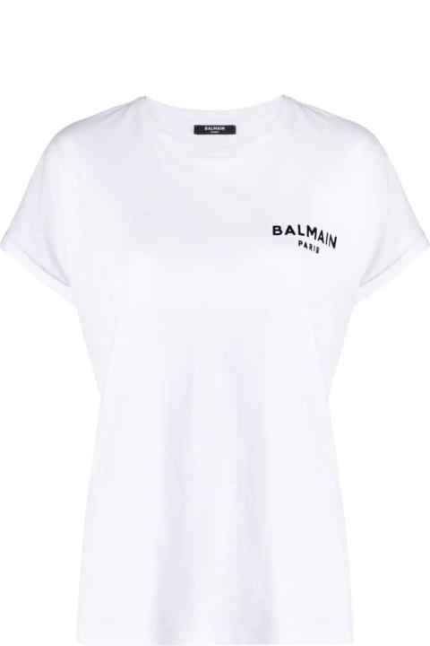 Balmain Topwear for Women Balmain Flock Detail T-shirt