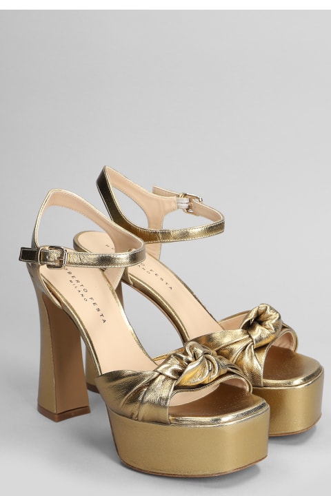 Roberto Festa Sandals for Women Roberto Festa Woman Sandals In Gold Leather