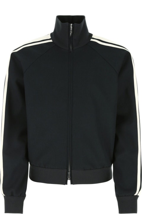 Bottega Veneta سترات صوف وبدل رياضية لـ القسم الرجالي Bottega Veneta Dark Green Stretch Wool Sweatshirt