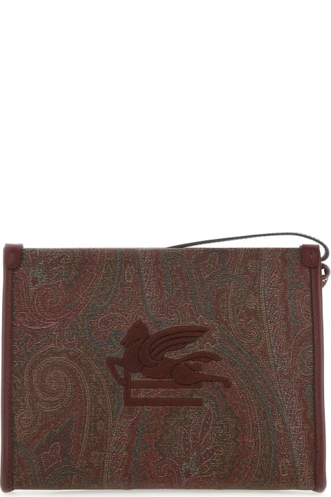 Bags Sale for Men Etro Printed Fabric Pouch