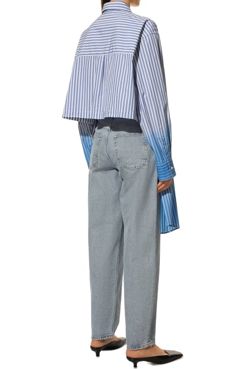 トップス 2016AW MARNI Asymmetry Stripe Shirt 2016AW MARNI Asymmetry Stripe Shirt MARNI Oversized striped cotton