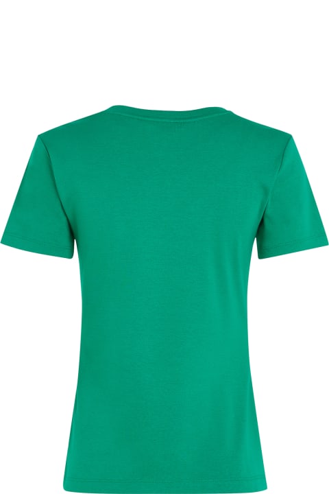 Tommy Hilfiger Topwear for Women Tommy Hilfiger Green T-shirt With Mini Logo