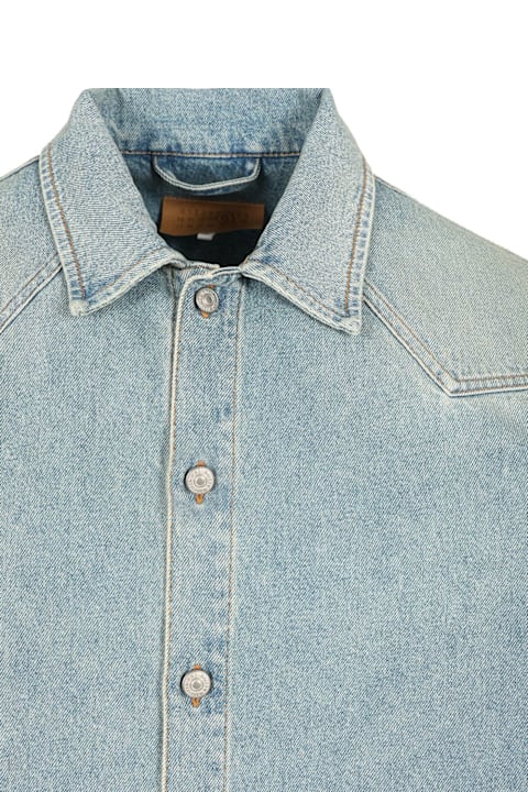 Coats & Jackets for Men MM6 Maison Margiela Short Sleeve Denim Shirt