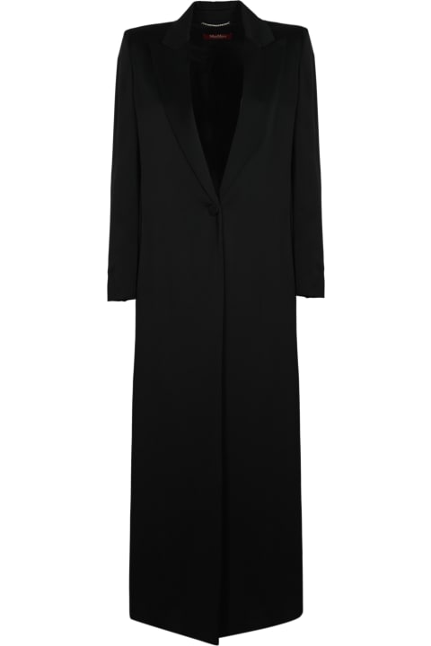 Coats & Jackets for Women Max Mara Studio Smocking Duster Coat In Envers Satin "ovidio"