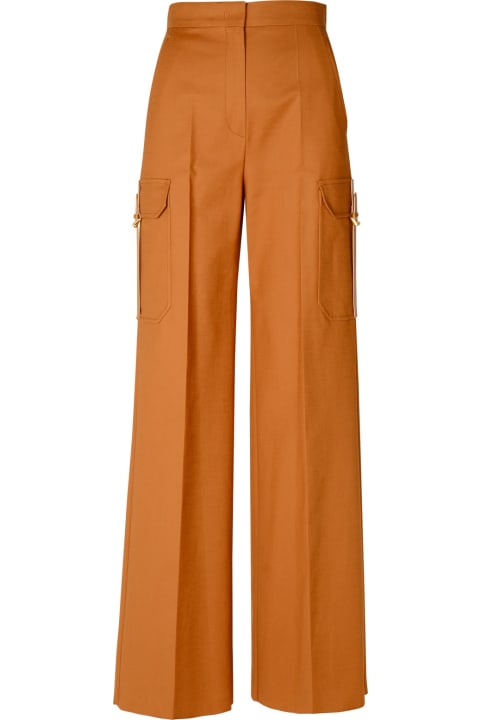 Pants & Shorts for Women Max Mara 'edda' Cotton Blend Leather Cargo Pants