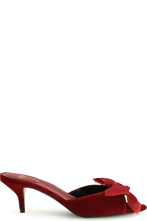 Valentino Garavani Marie Velvet Slide Sandals