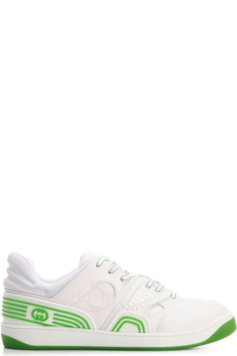 Basket Panelled Lace-up Sneakers