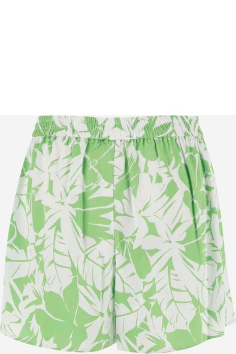 Pants & Shorts for Women Michael Kors Palm Print Satin Short Pants Michael Kors