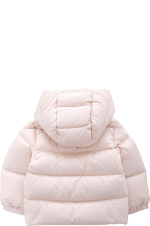 Homeware Moncler Pink Sharon Down Jacket For Baby Girl With Logo