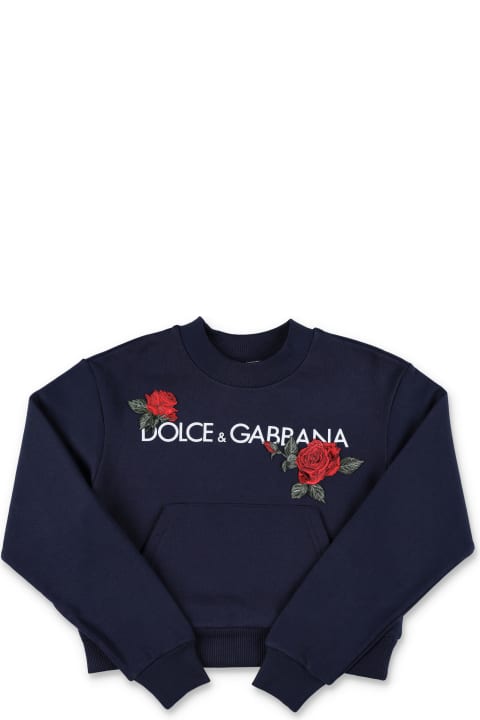Dolce & Gabbana Sale for Kids Dolce & Gabbana Crewneck Logo Rose