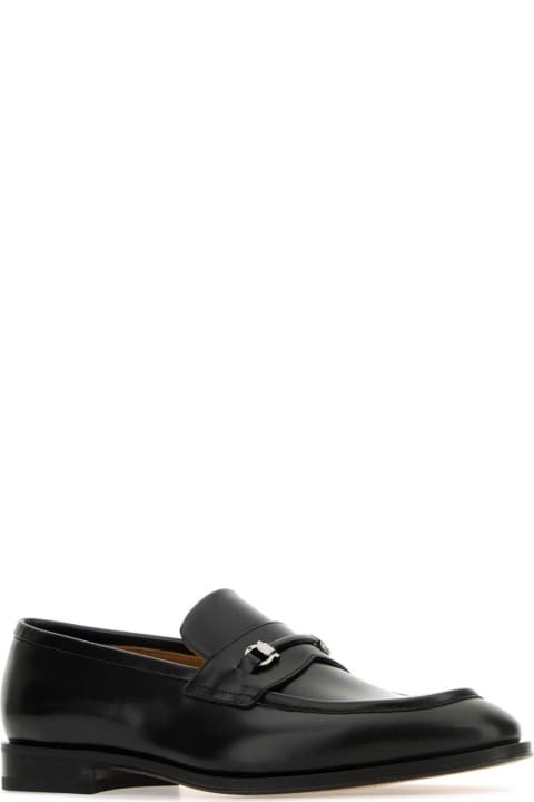 Ferragamo Loafers & Boat Shoes for Women Ferragamo Black Leather Desmond Loafers