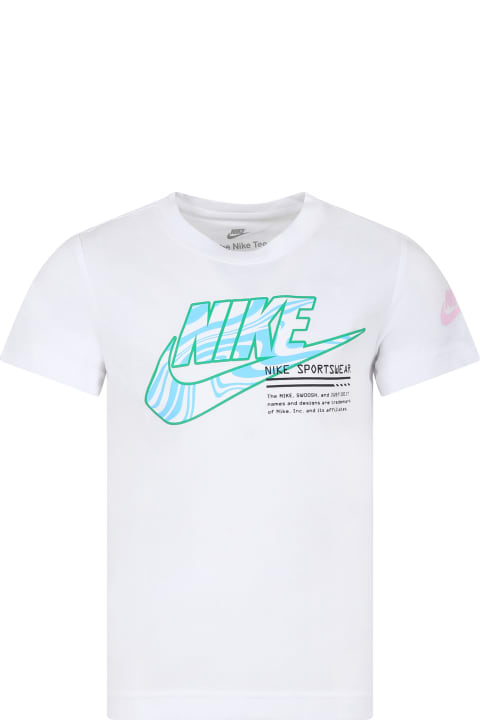 Fashion for Kids Nike White T-shirt For Boy With Logo And Swoosh