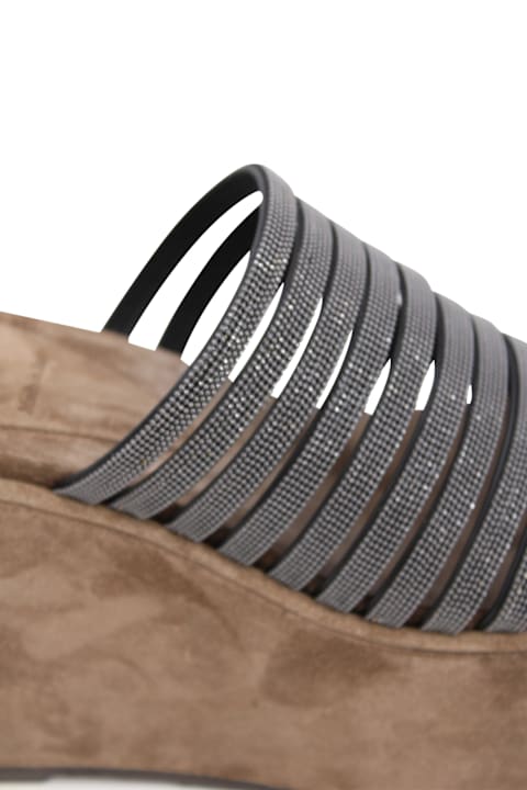 Brunello Cucinelli for Kids Brunello Cucinelli Platform Sandals