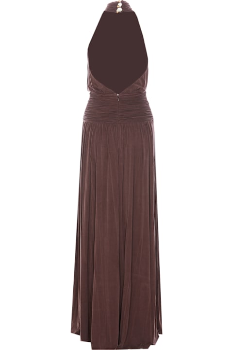 Dresses for Women Elisabetta Franchi Red Carpet Dress With Jewel Bow