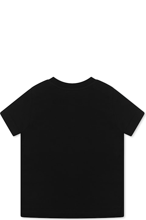Dsquared2 Topwear for Baby Boys Dsquared2 Black T-shirt For Baby Boy With Logo