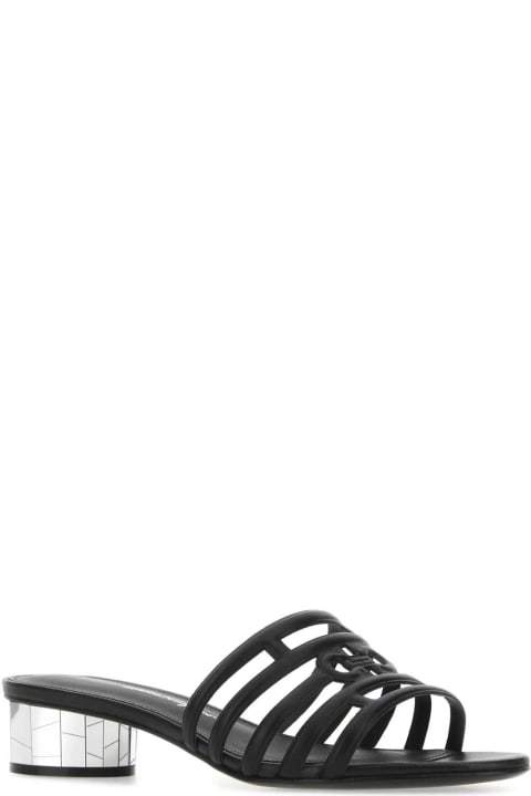 Ferragamo Shoes for Women Ferragamo Black Nappa Leather Finn Mules