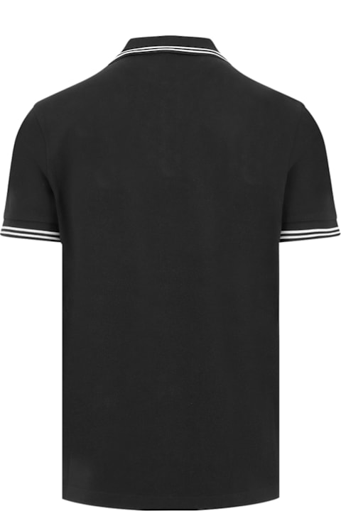 Fashion for Men Moncler Cotton Polo Shirt With Contrasting Profiles