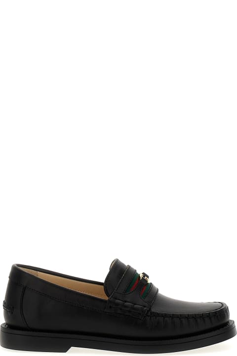 Sale for Kids Gucci Web Loafers
