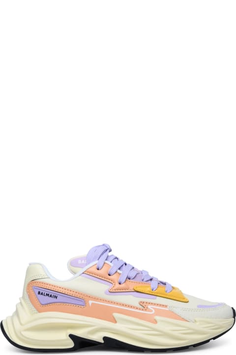 Shoes for Women Balmain 'run-row' Multicolor Leather And Nylon Sneakers