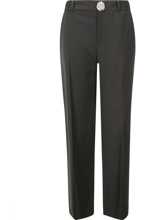 AREA Crystal Slit Trouser in Black