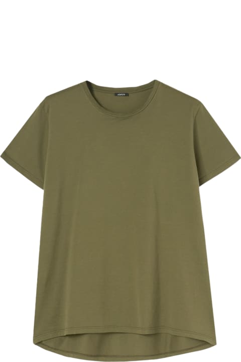 Aspesi Topwear for Women Aspesi Military Green T-shirt