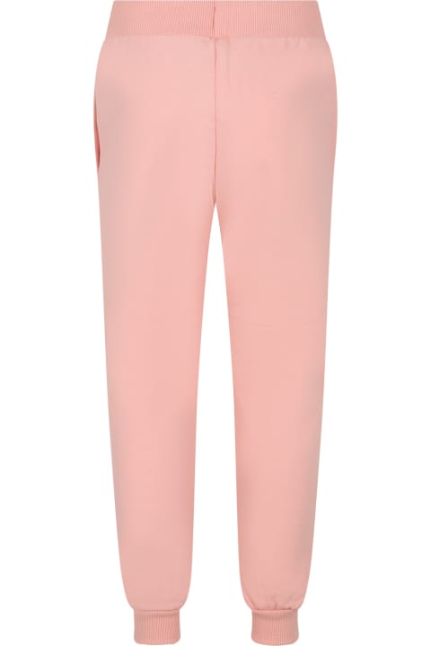 Bottoms for Boys Moschino Pink Trousers For Girl With Logo