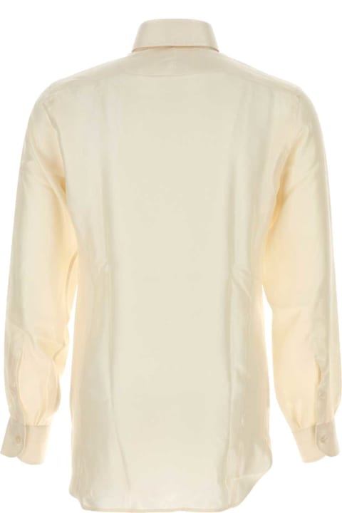 メンズ Tom Fordのウェア Tom Ford Ivory Silk Shirt