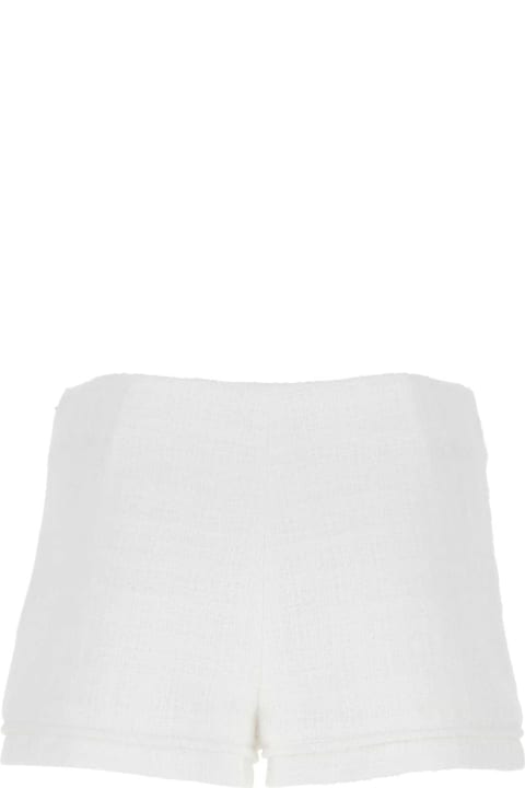 Valentino Garavani for Women Valentino Garavani White Cotton Couture Tweed Shorts