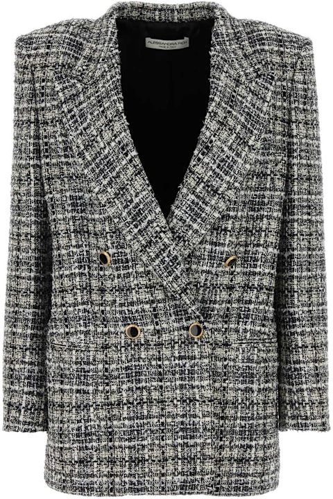 Homeware Alessandra Rich Embroidered Tweed Oversize Blazer