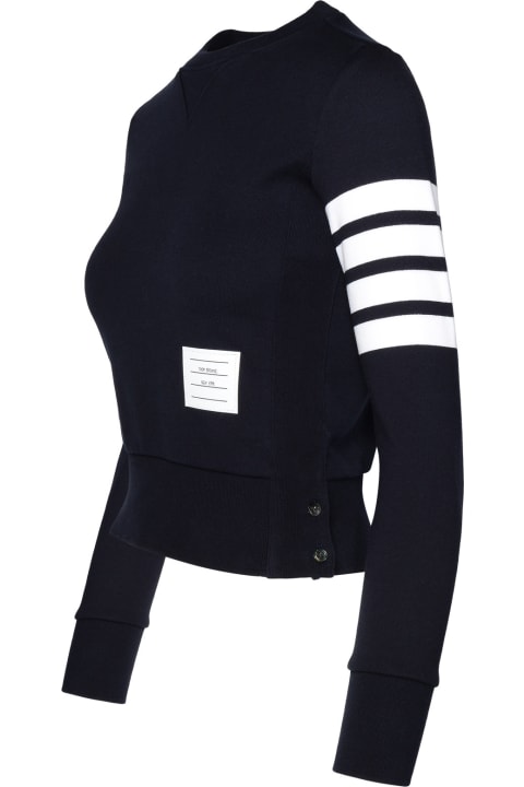 ウィメンズ Thom Browneのフリース＆ラウンジウェア Thom Browne Navy Cotton Sweatshirt