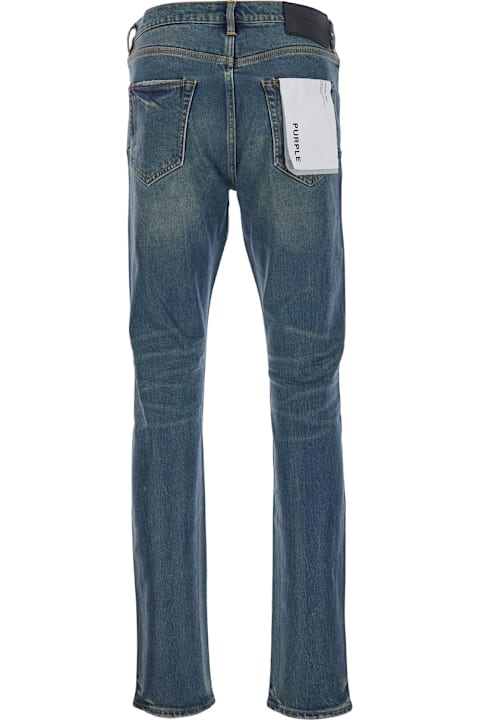 Homeware Purple Brand Blue Skinny Faded Jeans In Denim Black