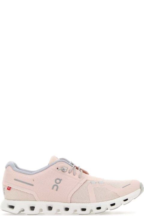 ON Sneakers for Women ON Pastel Pink Fabric Cloud 5 Sneakers
