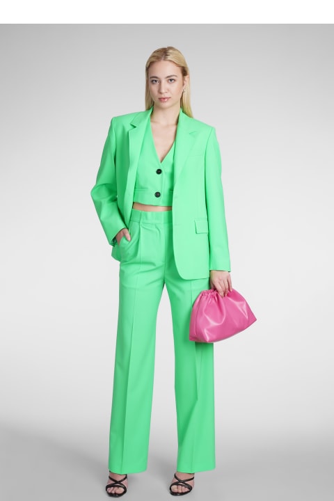 Homeware MSGM Pants In Green Wool