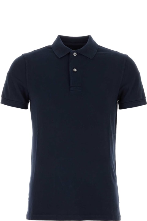 Fashion for Men Tom Ford Dark Blue Piquet Polo Shirt