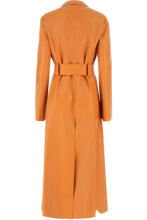 ウィメンズ Chloéのコート＆ジャケット Chloé Orange Leather Coat