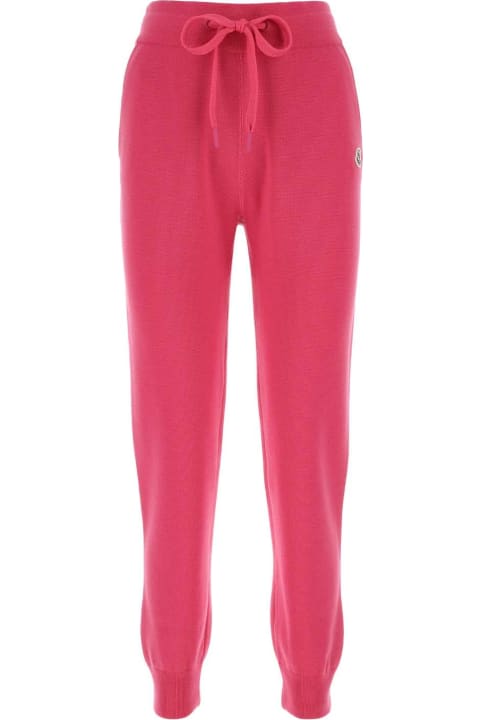 Fleeces & Tracksuits for Women Moncler Fuchsia Wool Joggers