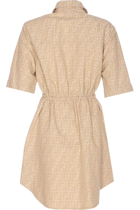 Fendi Clothing for Women Fendi Ff Logo Denim Dress