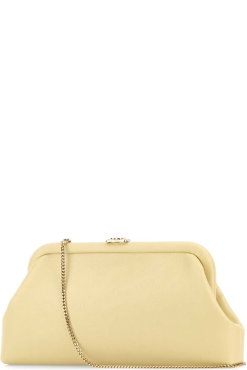 Homeware Jimmy Choo Cream Leather Skylar Clutch
