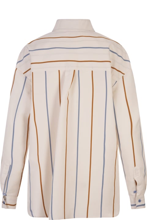 Stella Jean Topwear for Women Stella Jean Over Fit Striped Cotton Shirt