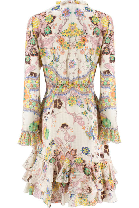 Homeware Etro Mock-neck Ruffled Mini Dress