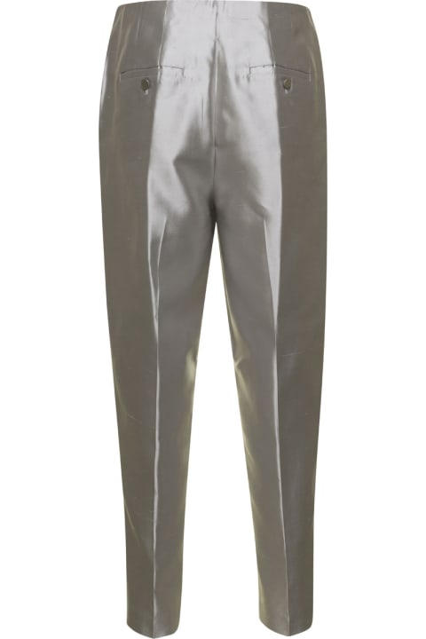 Theory Clothing for Women Theory Grey Cigarette Pants In Silk Woman