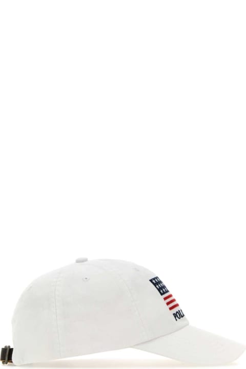 Hats for Women Polo Ralph Lauren White Cotton Baseball Cap