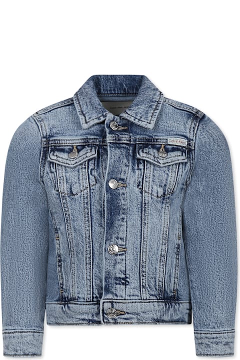 Homeware Calvin Klein Denim Jacket For Girl With Logo