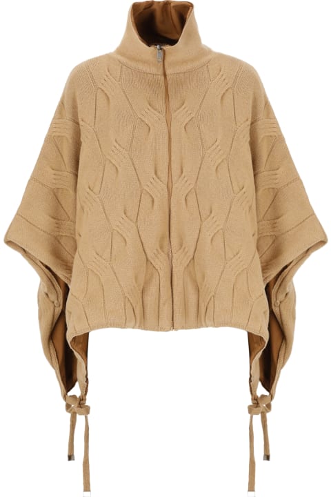 Wool And Cashmere Reversibile Cape